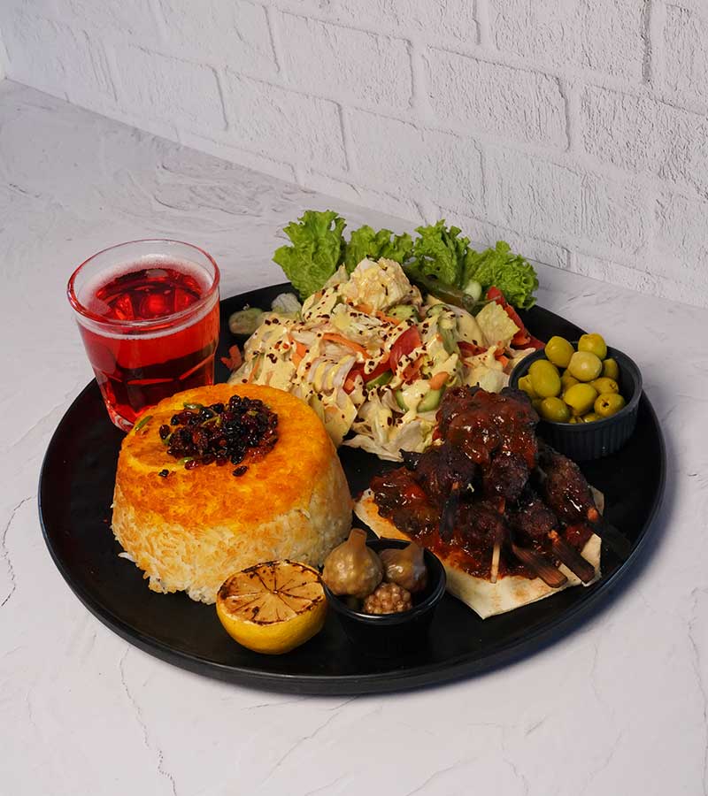 چلو گوشت کبابی